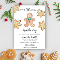 Chá de fraldas de Natal do Homem Pequeno Gingerpão