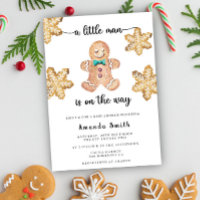 Chá de fraldas de Natal do Homem Pequeno Gingerpão