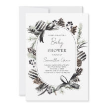 Chá de fraldas de Natal Negro