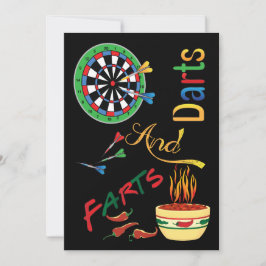 Convite Chá de fraldas de Novos papais de Darts e Farts