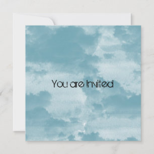 Convite Chá de fraldas de Nuvens Azuis