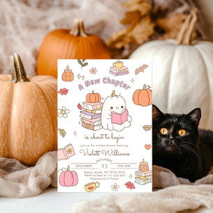 Convite Chá de fraldas de outono de outono do Little Boo