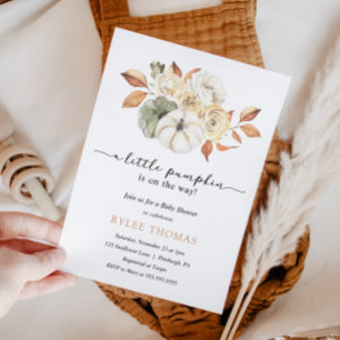 Convite Chá de fraldas de outono Russo de Folhagem de out