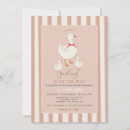 Convite Chá de fraldas de Ovelina, Gelado, Rosa-Rosa, Gela