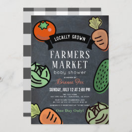 Convite Chá de fraldas de painéis de controle dos agricult