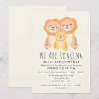 Chá de fraldas de Pais Lion Roaring Entusiasmo 2
