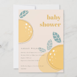 Convite Chá de fraldas de palha branca de palha de limão d