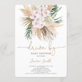 Convite Chá de fraldas de palmeiras seco boho