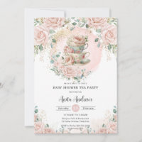 Chá de fraldas de Partido Chic Blush Floral High T
