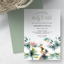 Chá de fraldas de Pato de Aquarela Neutro de Gêner