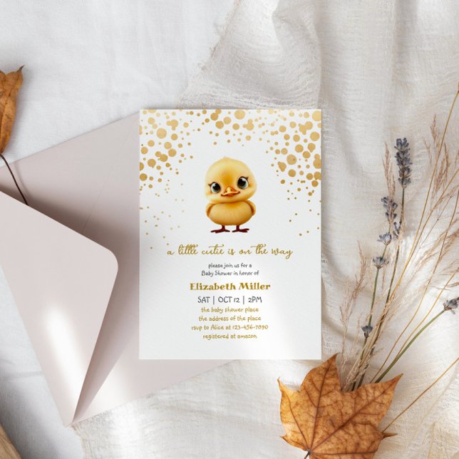 Convite Chá de fraldas de Pato Neutro do Gênero (Criador carregado)