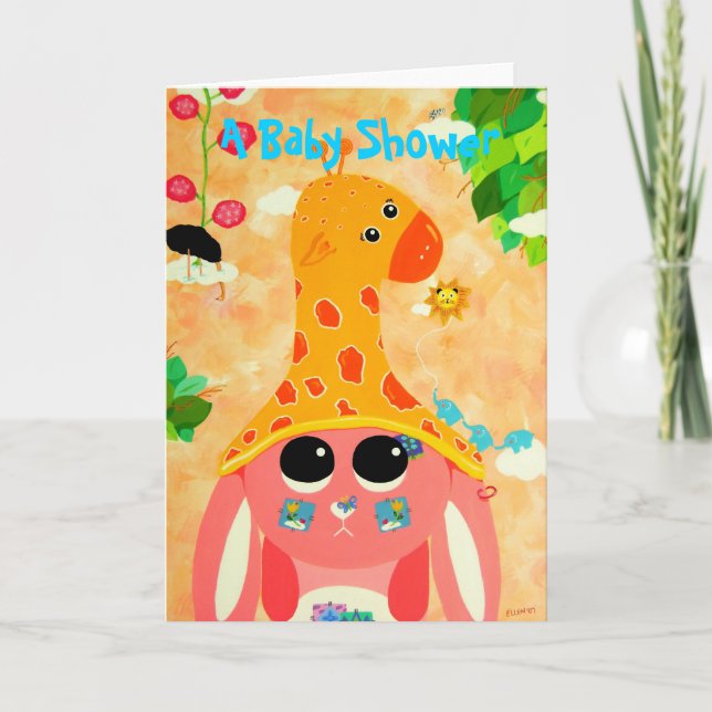 Convite Chá de fraldas de Pensamentos Selvagens (Frente)