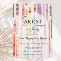 Chá de fraldas de Pequeno Artista Pastel Pastel Cr