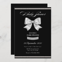 Chá de fraldas de pérolas arco doce preto