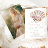 Chá de fraldas de Pérolas de Foto em Aquarela