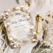 Chá de fraldas de Pérolas e Flocos de Neve