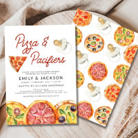 Chá de fraldas de Pizza e Pacificadores Bonitos