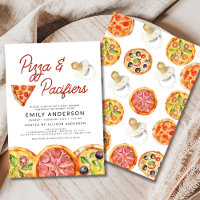 Chá de fraldas de Pizza e Pacificadores de Aquarel