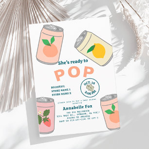 Convite Chá de fraldas de Pop de Soda Pronta para Pop