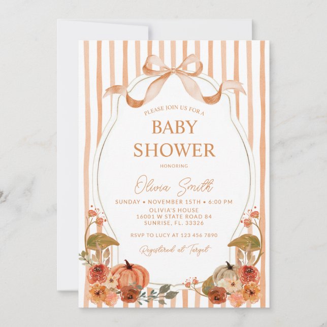 Convite Chá de fraldas de pré-disquete de quadros de image (Frente)