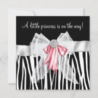 Chá de fraldas de Princesa Negra Rosa-Rosa-Zebra