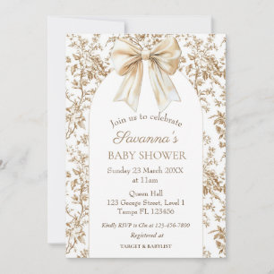 Convite Chá de fraldas de Quarming Coquette Chinoiserie