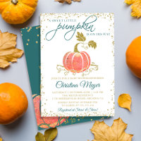 Chá de fraldas de Quebra da Glitter da Pumpkin da