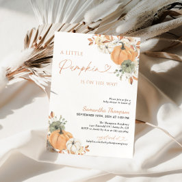 Convite Chá de fraldas de queda | Boho A Little Pumpkin