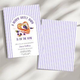 Convite Chá de fraldas de queda de Berry Sweet Blue