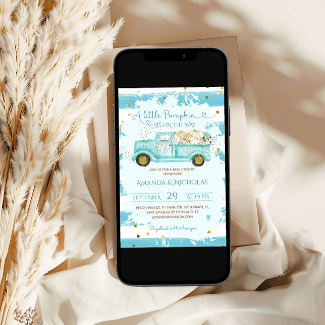 Convite Chá de fraldas de queda Russo (Criador carregado)