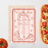 Chá de fraldas de Rapariga de Desenho Pizza e Paci