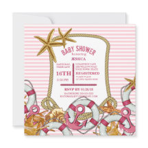 Chá de fraldas de Rapariga Náutica Moderna