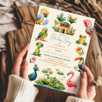 Chá de fraldas de Rapazes da Selva Tropical Safari