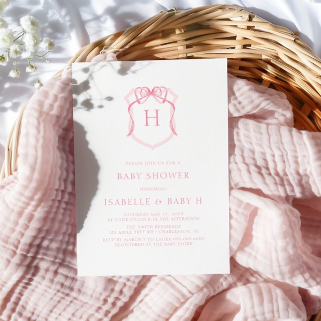 Convite Chá de fraldas de repouso do Arco rosa (Criador carregado)