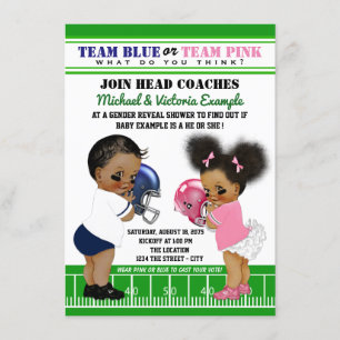 Convite Chá de fraldas de Revelação do Futebol Étnico