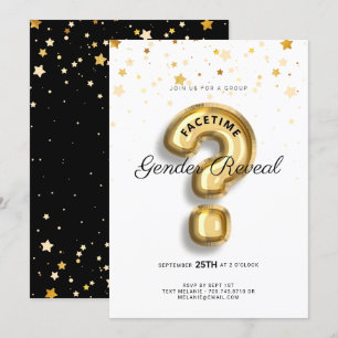 Convite Chá de fraldas de Revisão de Gênero do Chat de 