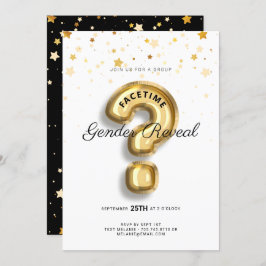 Convite Chá de fraldas de Revisão do Gênero do Chat de Víd