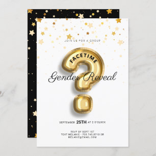 Convite Chá de fraldas de Revisão do Gênero do Chat de Víd