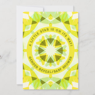 Convite Chá de fraldas de Revisão do Sexo Verde Amarelo Br