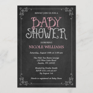 Convite Chá de fraldas de Rico para Garota do Quadro de Q