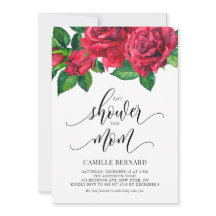 Chá de fraldas de Rosas vermelhas de Aquarela Botâ