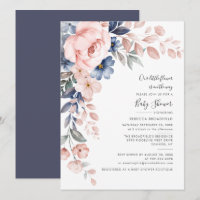 Chá de fraldas de Sangue de Pastel Floral Azul Ros