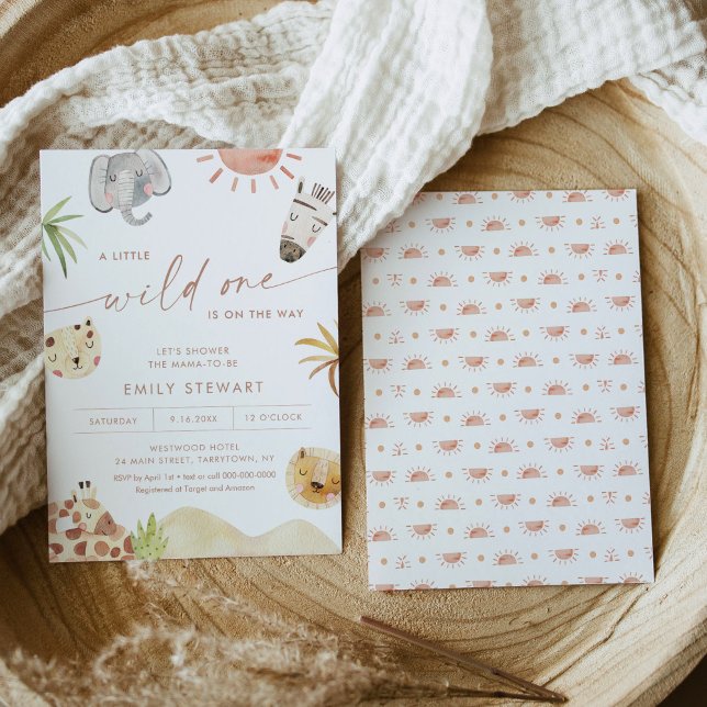 Convite CHÁ DE FRALDAS de Selva de SAFARI (Criador carregado)