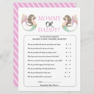 Convite Chá de fraldas de sereia debaixo do mar