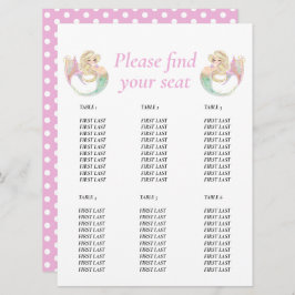 Convite Chá de fraldas de Sereia. pontos de poke do gráfic