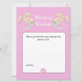 Convite Chá de fraldas de sereia. Rosa Sabedoria