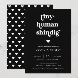 Convite Chá de fraldas de Shindig Humano Minúsculo com Cor