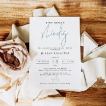 Chá de fraldas de Shindig Humano Minúsculo e Azul 