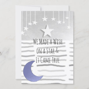 Convite Chá de fraldas de Stars and Moon Boy