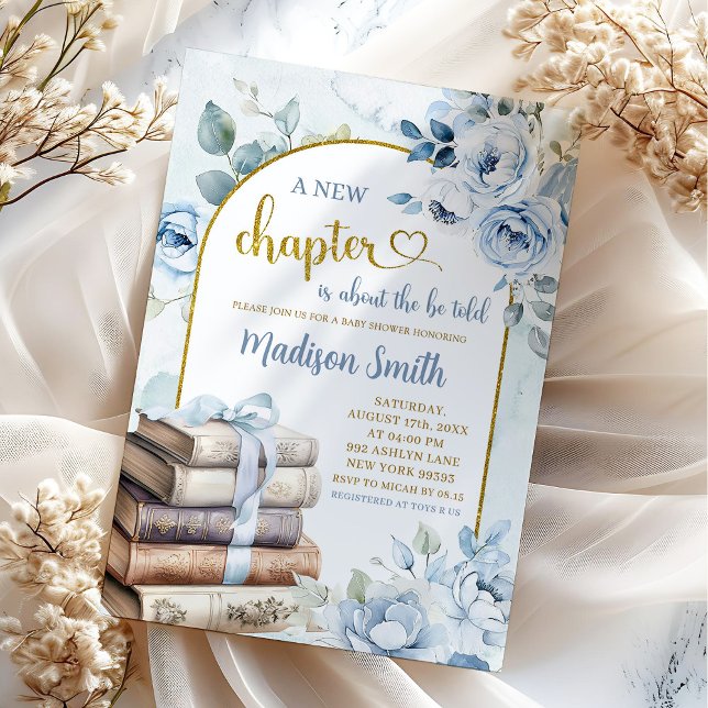 Convite Chá de fraldas de Tema do Livro de Tempos Dourado  (Criador carregado)